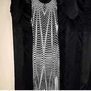 Black and white spiral dress